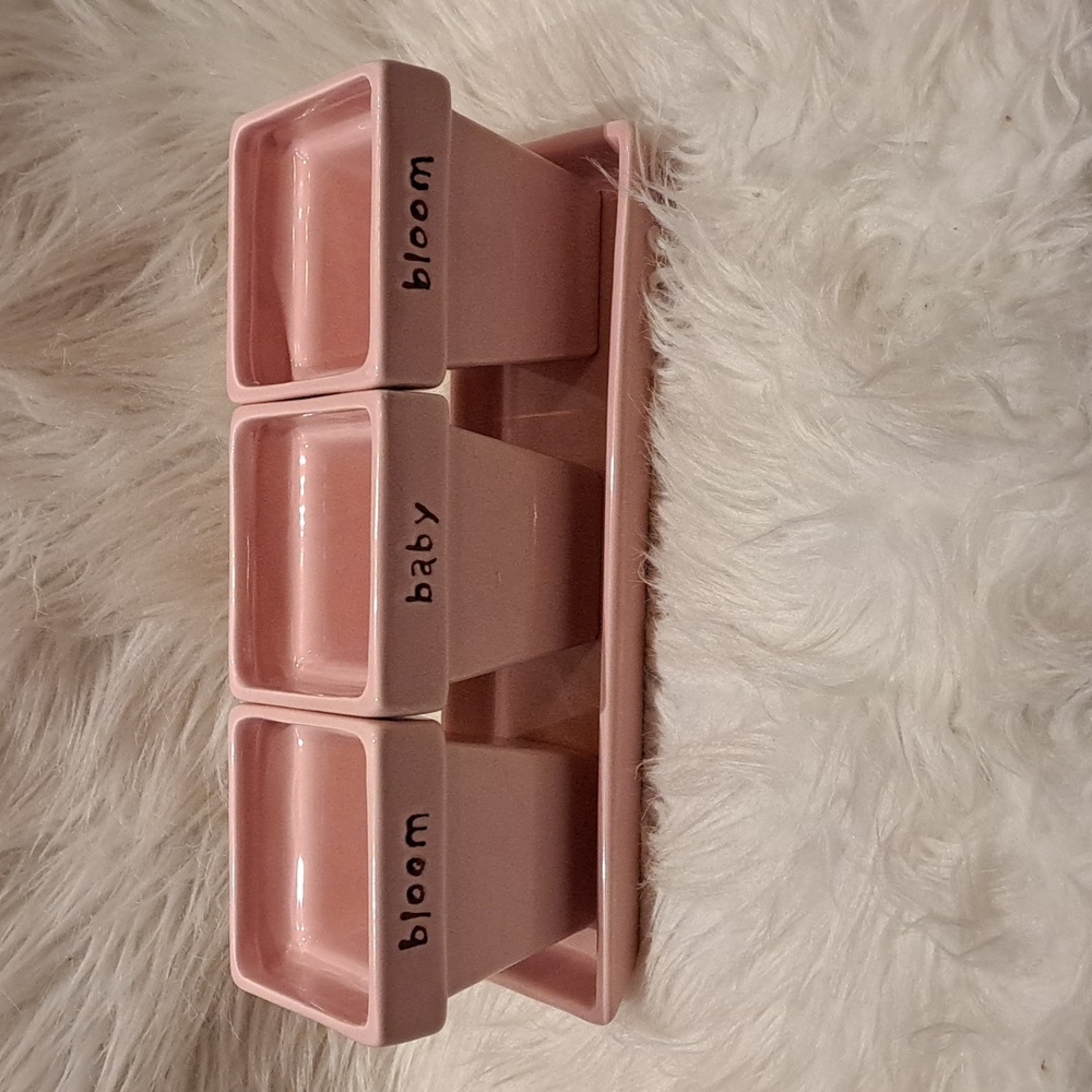 PINK PLANTER "SAY'S" BLOOM BABY BLOOM